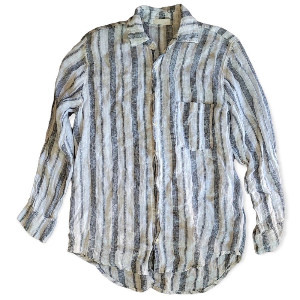 Cp shapes linen button front size small